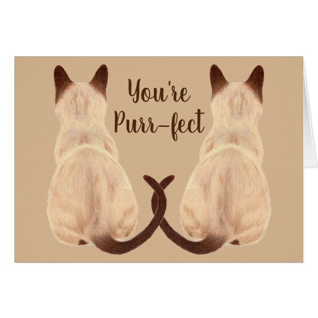 Sasha Siamese Cat Lover Back View You are Purrfect (Anverso (Horizontal))