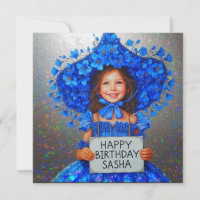 SASHA ~ Tarjeta de cumpleaños ~ Bluebells ~