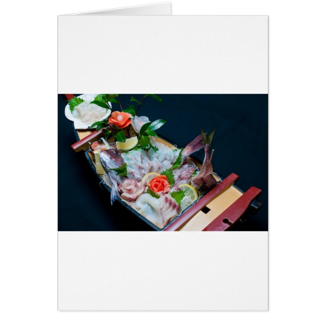 Sashimi en Japón, cocina japonesa (Frente)