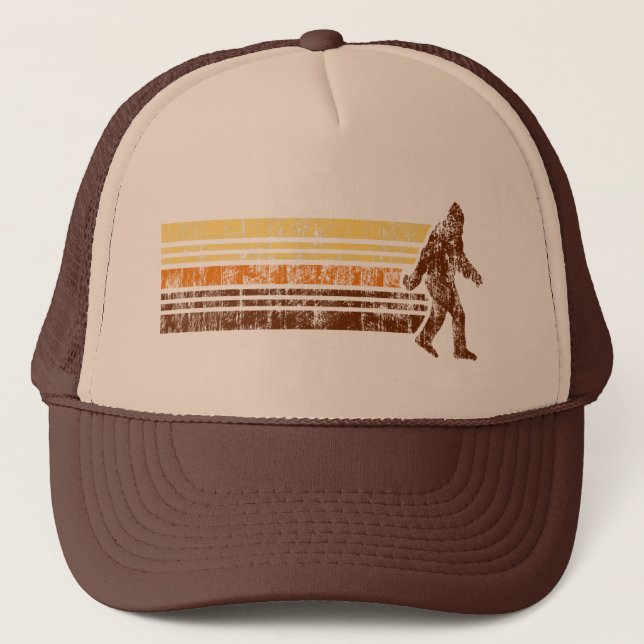 Sasquatch apenó el gorra retro del camionero del (Anverso)