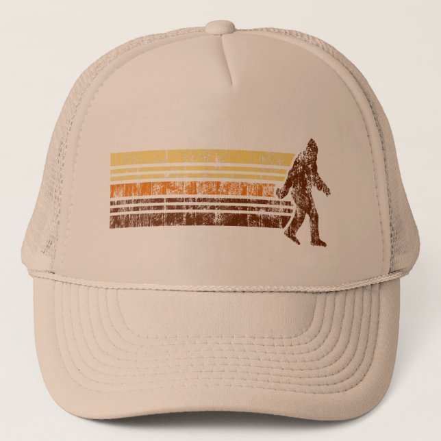 Sasquatch apenó el gorra retro del camionero del (Anverso)