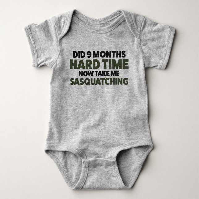 Sasquatch Bigfoot Funny Baby Jersey Bodysuit (Anverso)