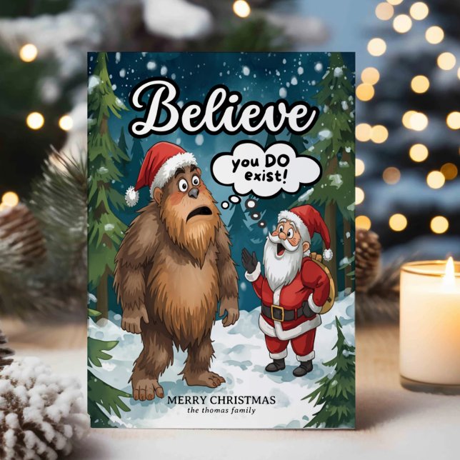 Sasquatch conoce a Santa, cree en la Navidad (Subido por el creador)