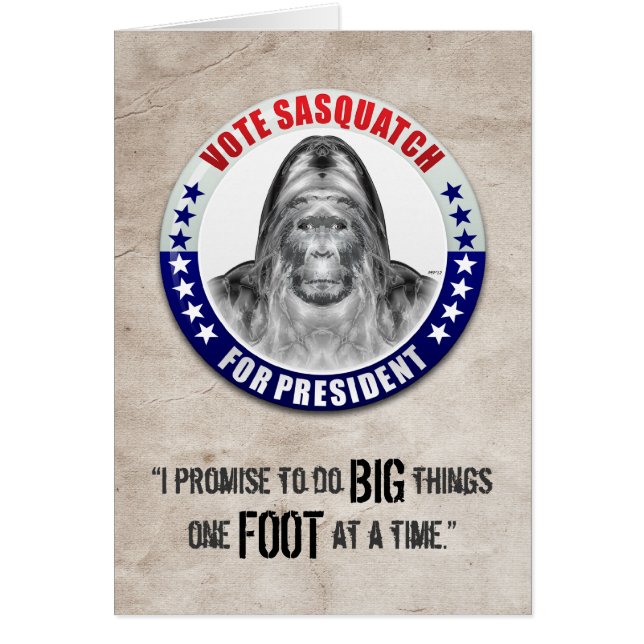 Sasquatch Para Presidente (Frente)