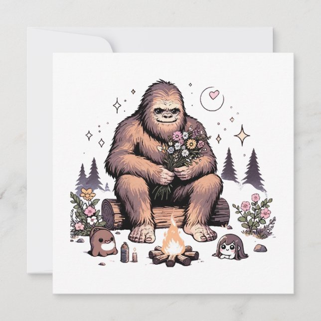 Sasquatch sosteniendo flores (Anverso)