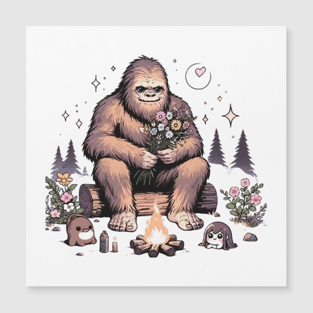 Sasquatch sosteniendo flores (Anverso)