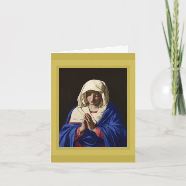 SASSOFERRATO, MADONNA EN TARJETA DE FESTIVIDAD DE  (Anverso)