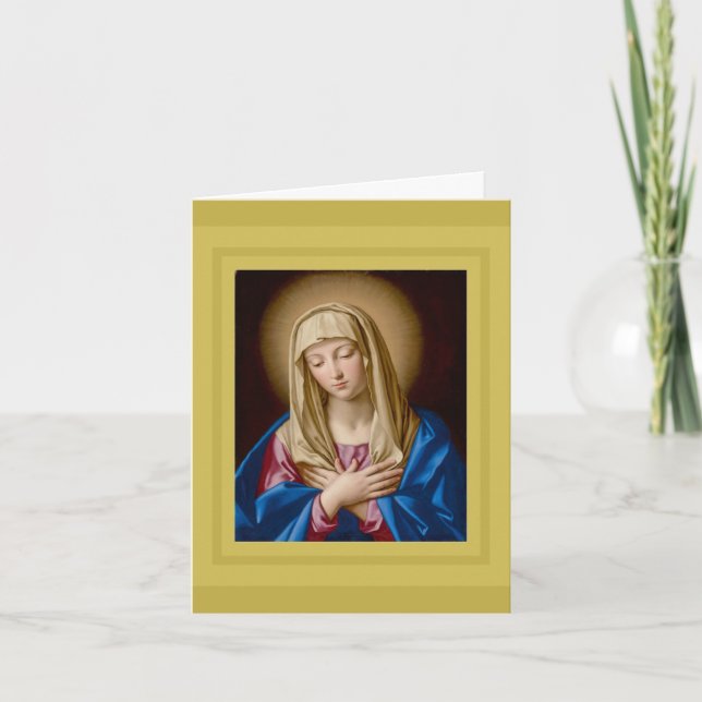 SASSOFERRATO, MADONNA EN TARJETA DE FESTIVIDAD DE  (Anverso)