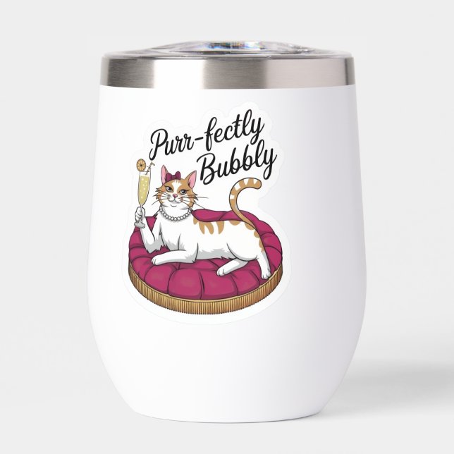 Sassy Cat Cocktail Pegatina (Frente)