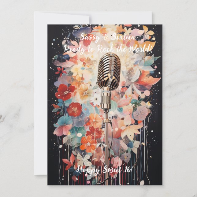¡Sassy & Dieciséis! Tarjeta de cumpleaños Sweet Si (Anverso)