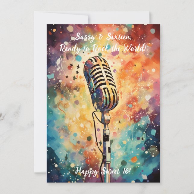 ¡Sassy & Dieciséis! Tarjeta de cumpleaños Sweet Si (Anverso)