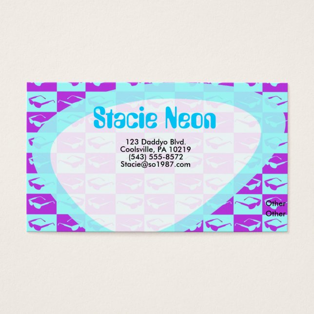 Sassy Eighties Checks Divertidas Vibes de Diseño d (Frente)