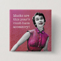 Sassy Retro | Botón | Cuadrado