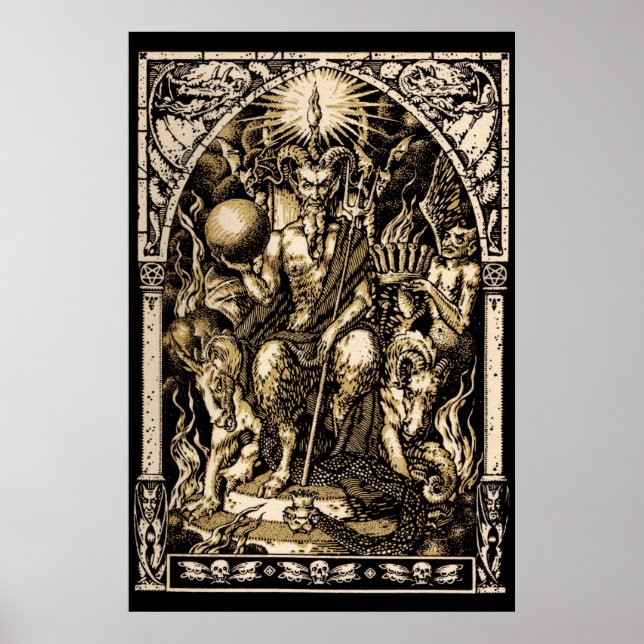 Satan Enthroned 24x36 Poster de arte (Frente)