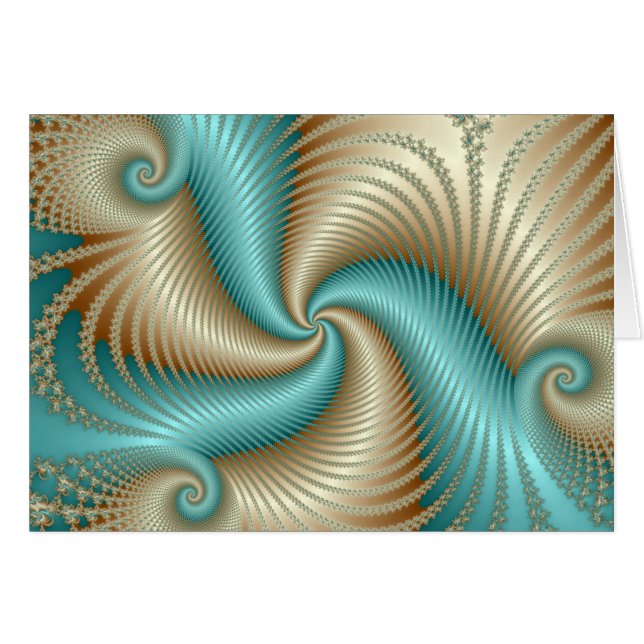 Satén de la aguamarina - fractal (Anverso (Horizontal))