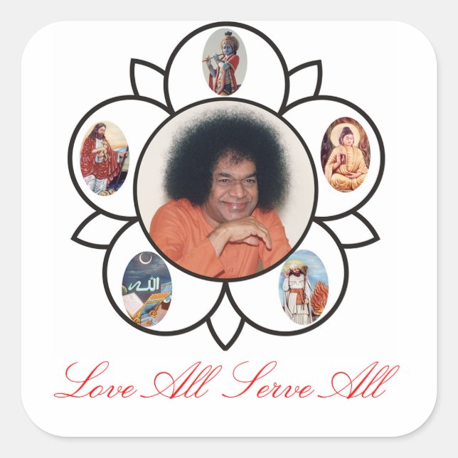 Sathya Sai Baba Pegatina (Anverso)