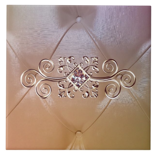 Satin de pellizco y azulejos de cerámica de diaman (Frente)