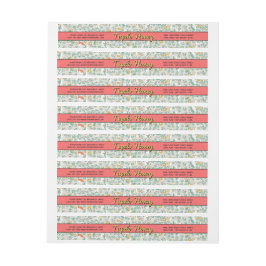 Satin Floral Pastel envuelto alrededor de la etiqu