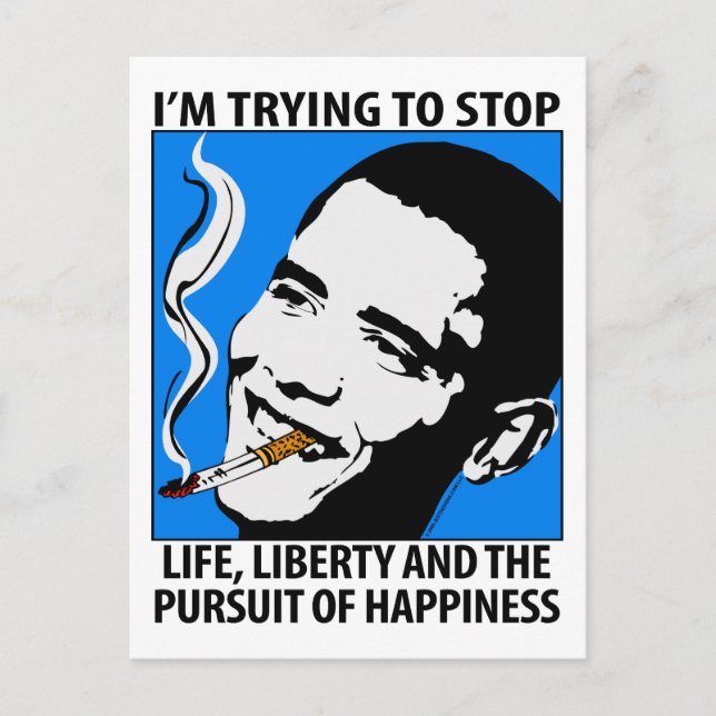 Sátira Barack Obama / postal parodia (Anverso)