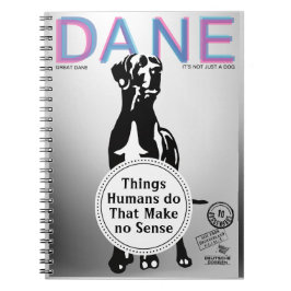 Sátira divertida Gran Danés Cuaderno