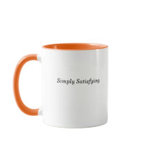Satisfacción con taza de interior de mandarina