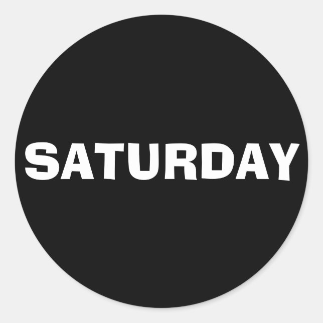 Saturday Ad Lib Black Pegatina por Janz (Anverso)