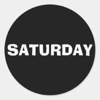 Saturday Ad Lib Black Pegatina por Janz