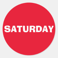 Saturday Ad Lib Red Pegatina de Janz