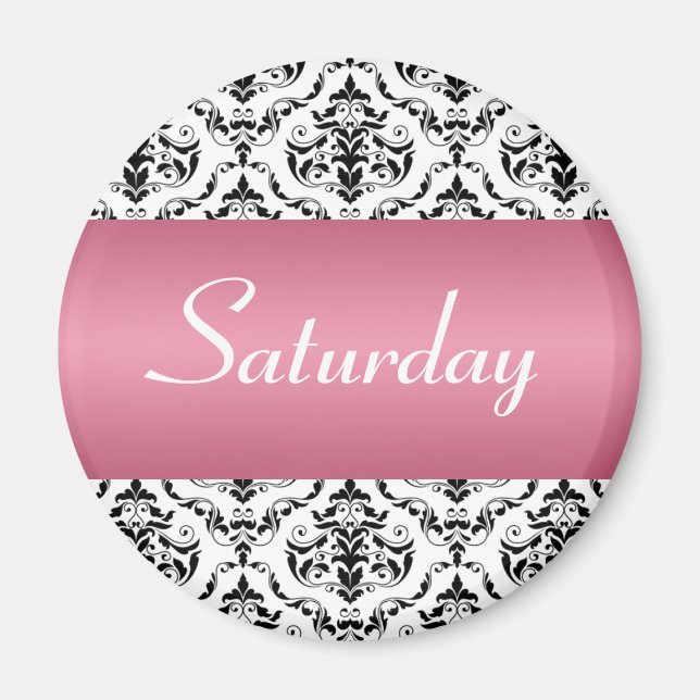 Saturday Pink - Imán Damask (Frente)