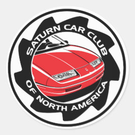 Saturn Car Club de Norteamérica pegatina redonda d