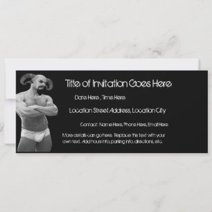 Satyr in Briefs II Invitaciones (de dos lados)