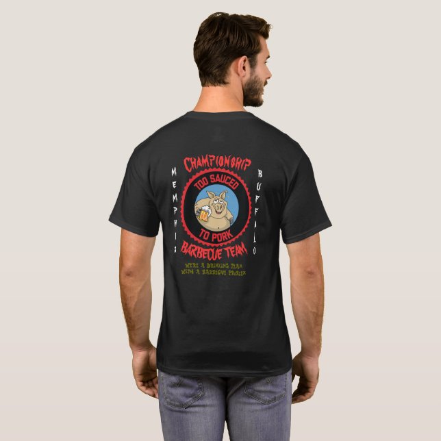 Sauced también a la camisa del equipo del cerdo (Reverso completo)