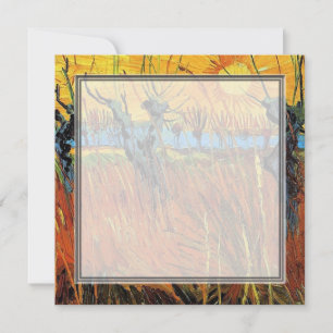 Sauces al atardecer por Vincent van Gogh.