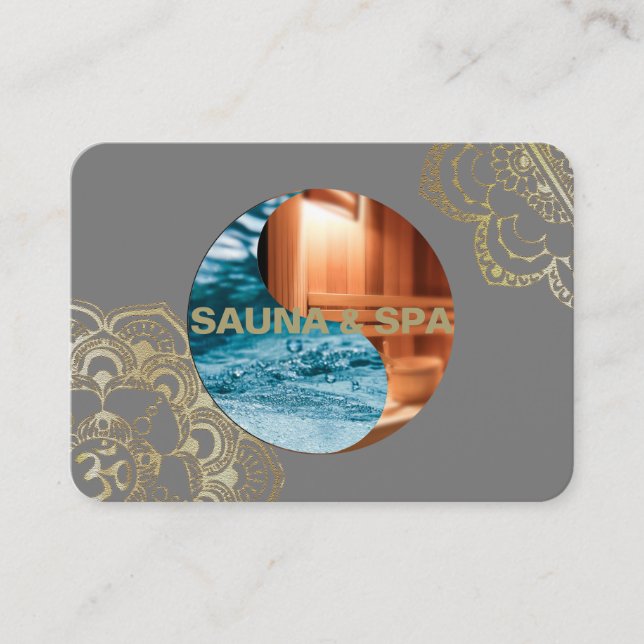 SAUNA & SPA - Tarjeta de visita (Anverso)