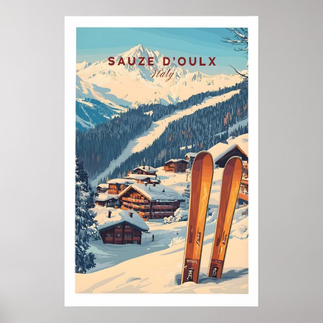 Sauze dOulx Impresión de esquí 1 (Frente)