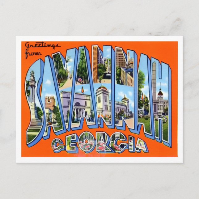 Savannah, la postal de las grandes letras de la co (Anverso)