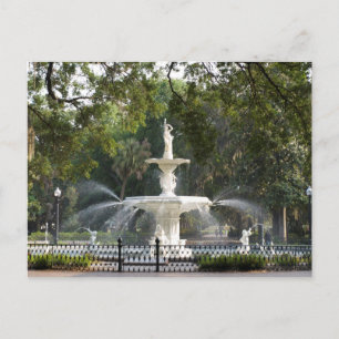 Savannah, tarjeta postal de la fuente de GA Park