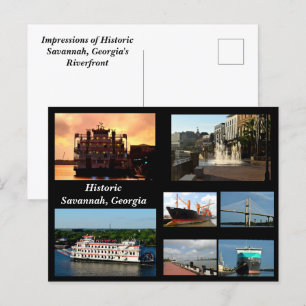 Savannah, tarjeta postal de vacaciones de Georgia