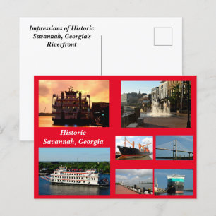 Savannah, tarjeta postal de vacaciones de Georgia