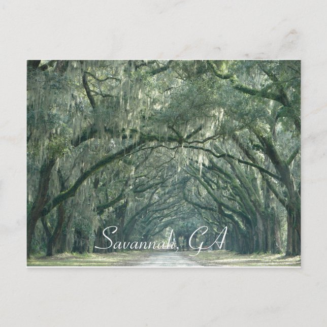 Savannah, tarjeta postal GA (Anverso)