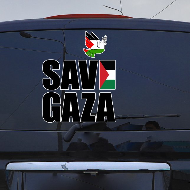 SAVE GAZA Car Pegatina (Subido por el creador)