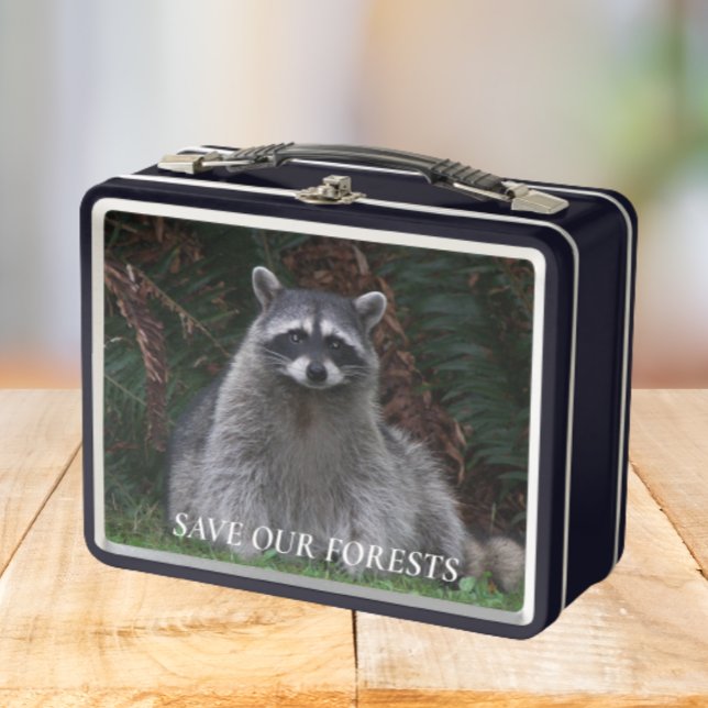 Save Our Forests Raccoon Wildlife Photo (In Situ Table)