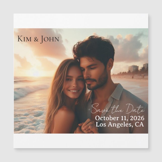 Save the Date Announcement Magnet (Anverso)