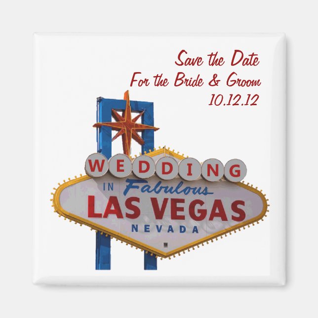 "Save the Date" BODA en El imán de Las Vegas (Frente)