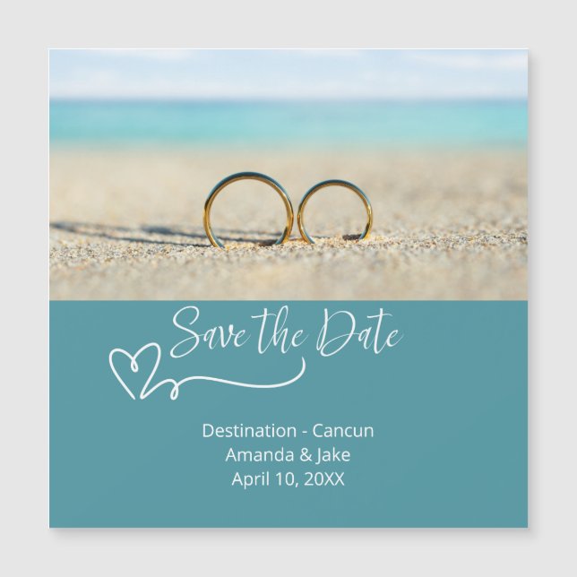 Save the Date Destination Beach Wedding (Anverso)
