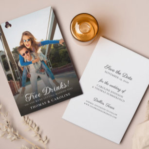 Save the Date Photo Funny Boda Invitación