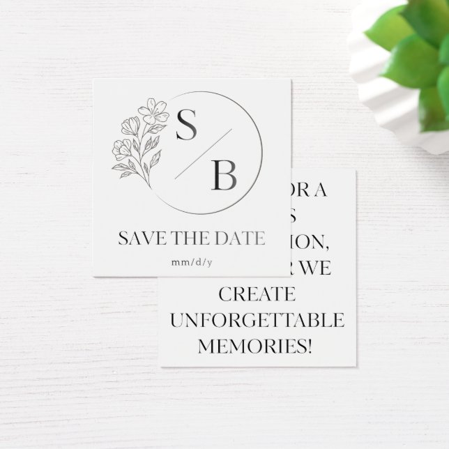 Save the Date Profile Card Elegant Wedding card (Escritorio)