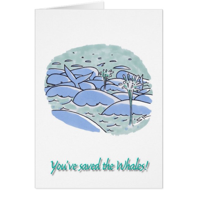 Saved Whales greeting card (Frente)