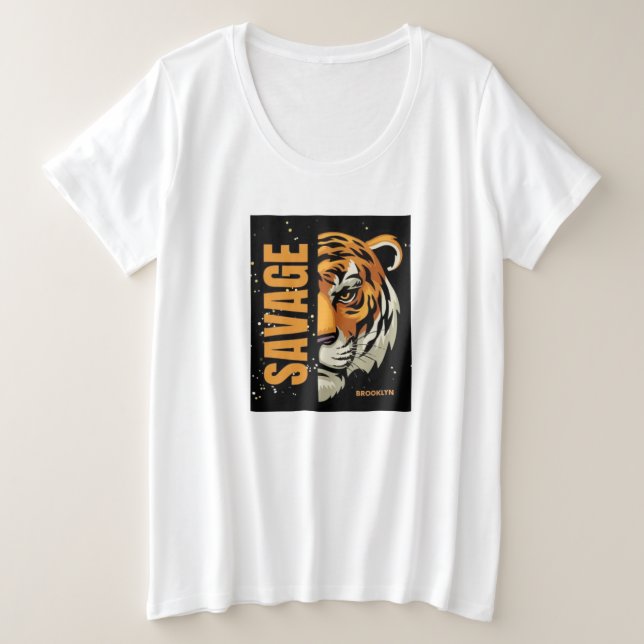SAVEGE TIGERS .T-Shirt PARA FOOTBALL Y TIGER LO (Anverso del diseño)