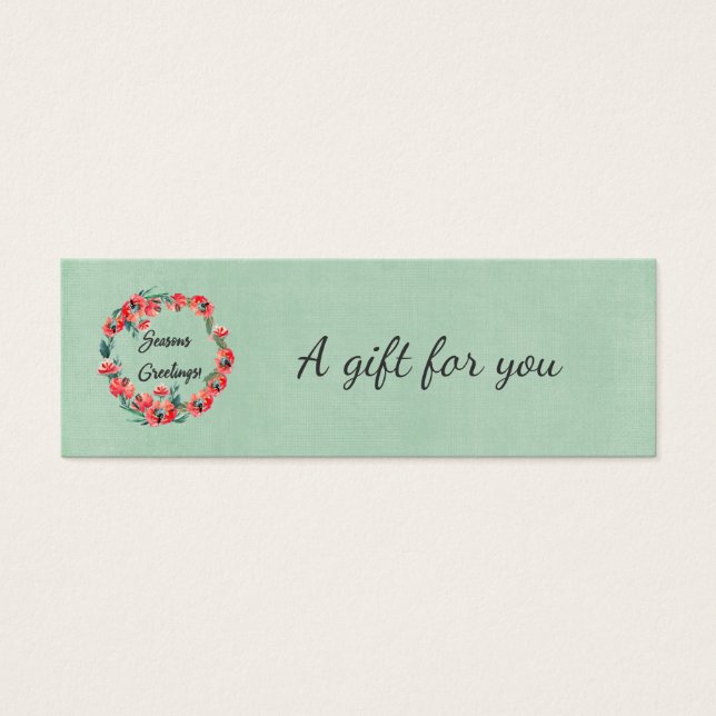 Sazones Saludos Floral Wreath & Retro Reindeer (Frente)